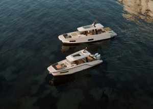 Two motor boats in the water