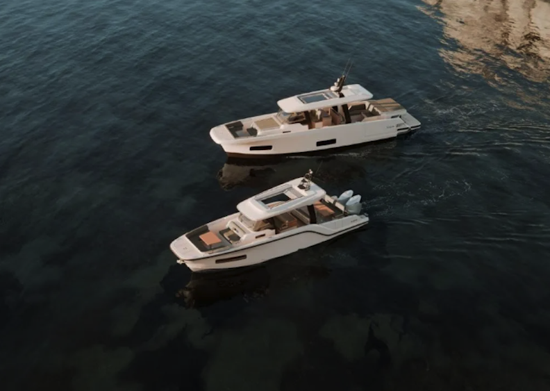 Two motor boats in the water