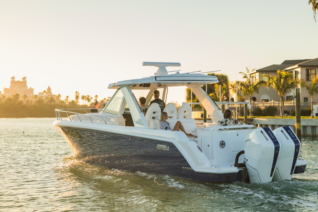 The 35 Valor represents Intrepid’s next generation, as the builder phases out its legacy models. PHOTO COURTESY INTREPID