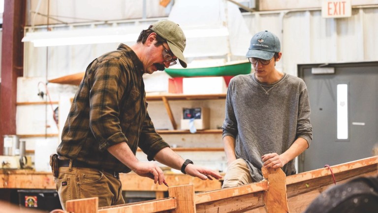 The Landing School taught everything from wooden 
boatbuilding and yacht design 
to engineering and restoration. PHOTO COURTESY ABYC