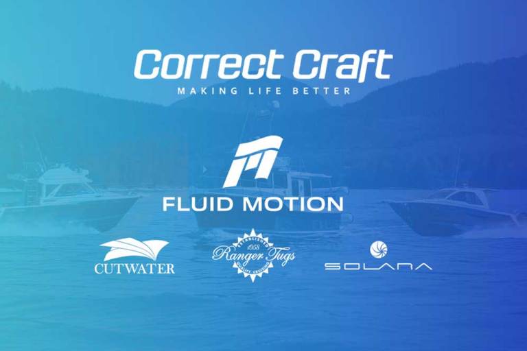 1_FLUID-260724 Blue and white logo for CORRECT CRAFT