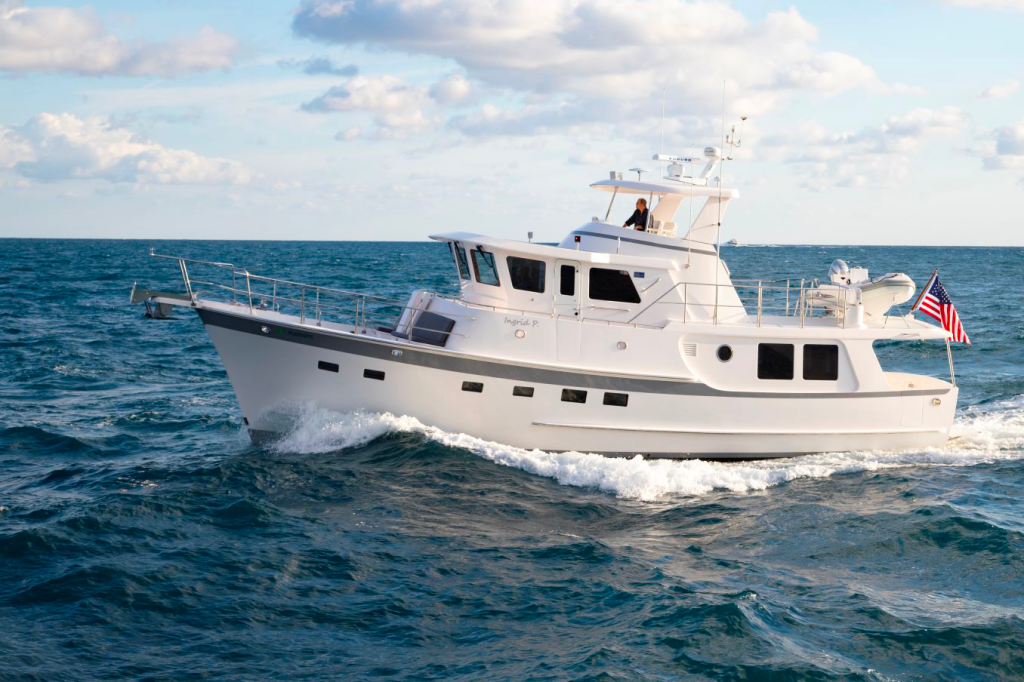 Nice motor boat cruising in the water