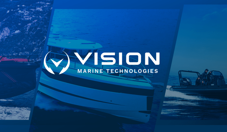 1_VISION.MARINE Blue and white vision marine logo
